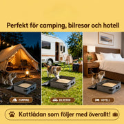 Hopfällbar resekattlåda