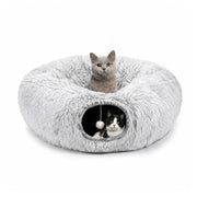 Rund kattunnel med mjuk bädd – produktbild 1