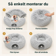 Rund kattunnel med mjuk bädd – produktbild 11