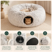 Rund kattunnel med mjuk bädd – produktbild 4