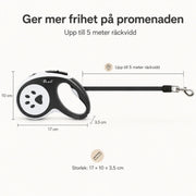Infällbart hundkoppel