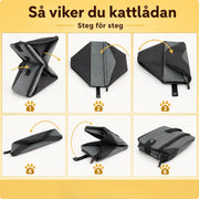 Hopfällbar resekattlåda