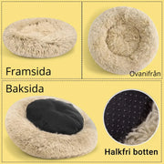Mjuk donutbädd för hund och katt
