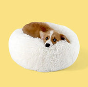 Mjuk donutbädd för hund och katt