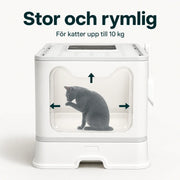 Hopfällbar kattlåda med tak