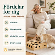 Kattpussel i trä med klofil – produktbild 4