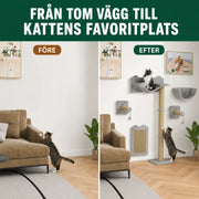 Klättervägg för katt med bädd och klössteg – produktbild 5