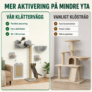 Klättervägg för katt med bädd och klössteg – produktbild 4