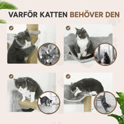 Klättervägg för katt med bädd och klössteg – produktbild 11
