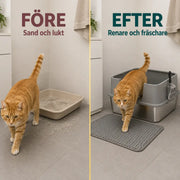 Rostfri kattlåda med matta