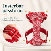 Blommig justerbar hundsele