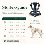 Blommig justerbar hundsele