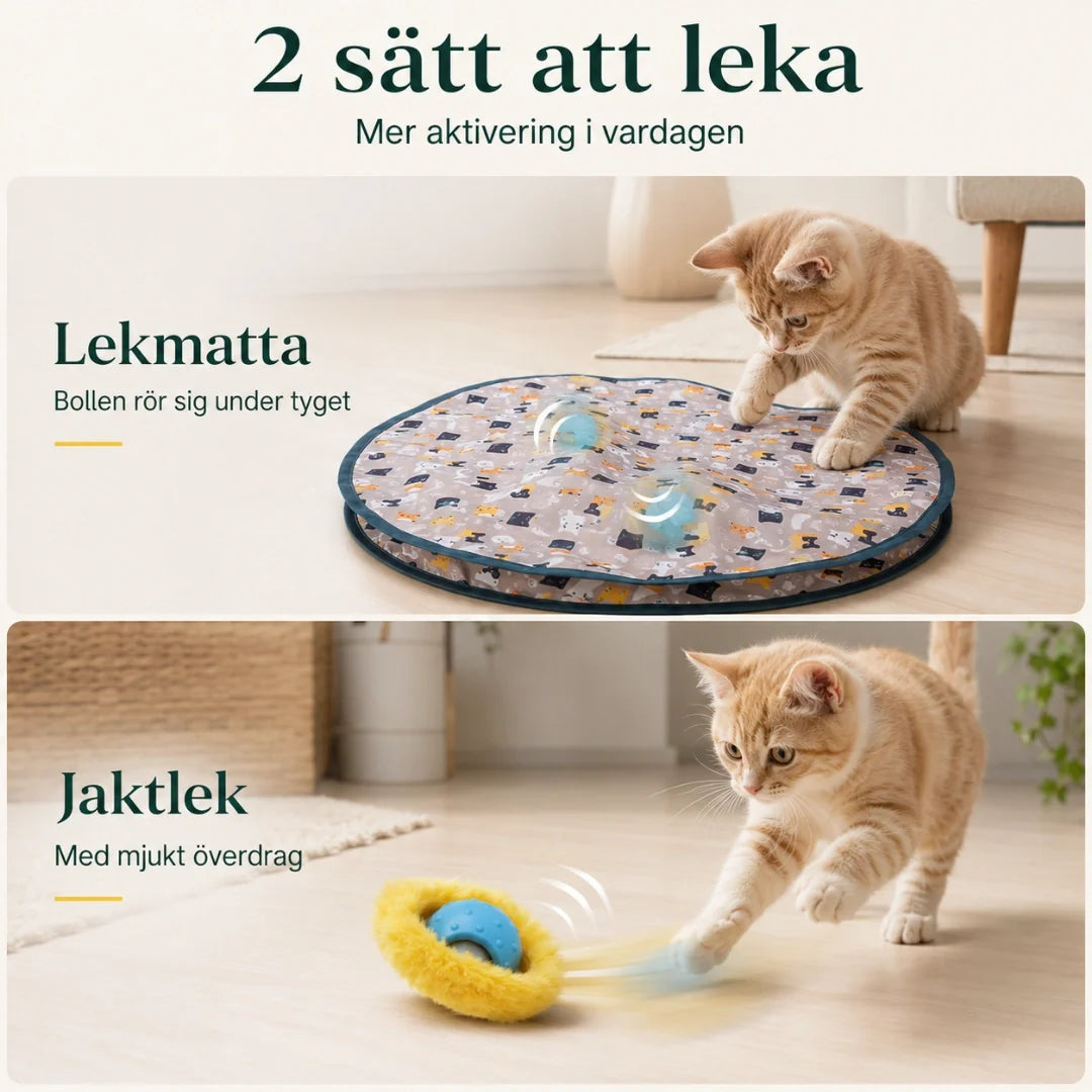 Jaktmatta med rörlig boll för katt – produktbild 5