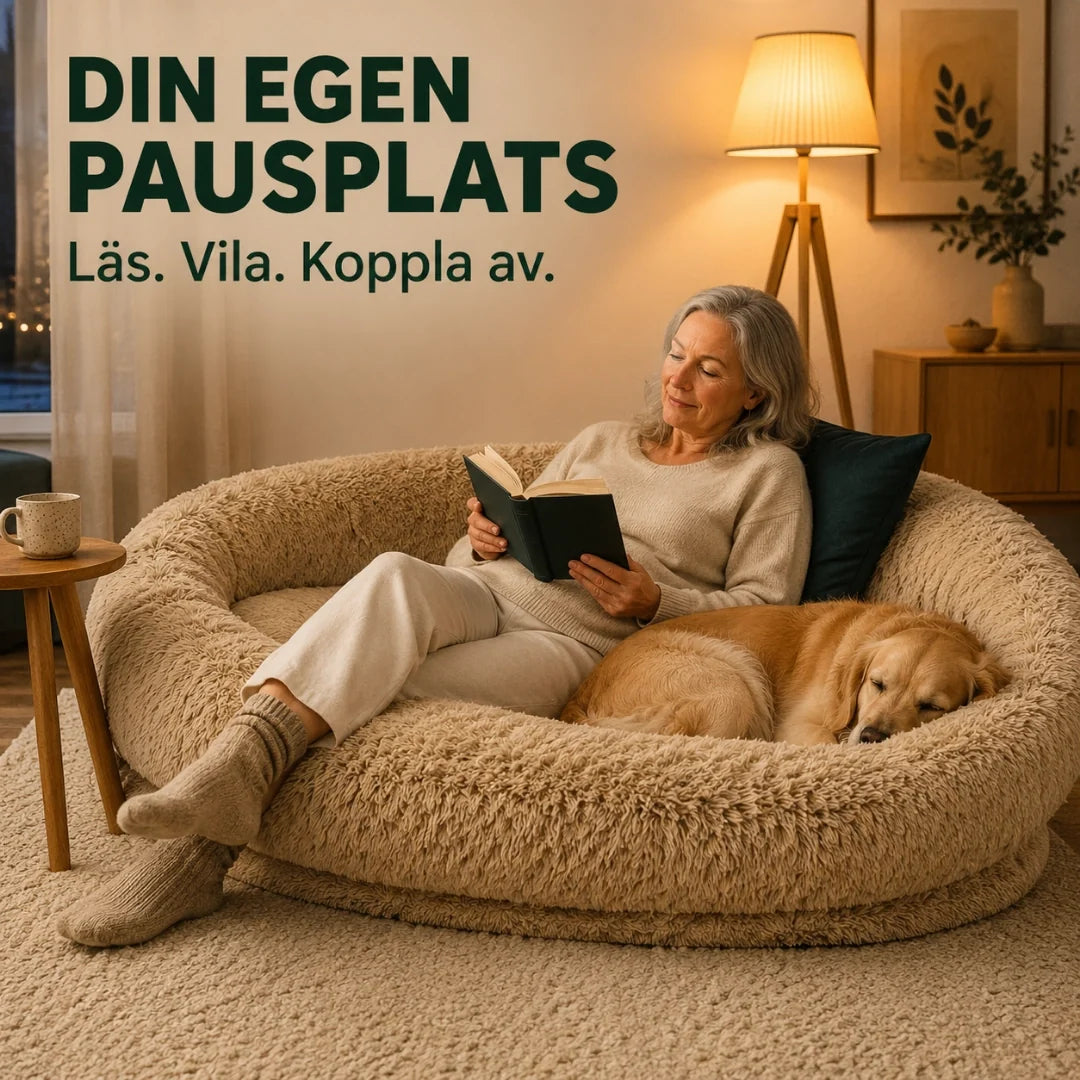 CozyCloud extra stor hundbädd för människa