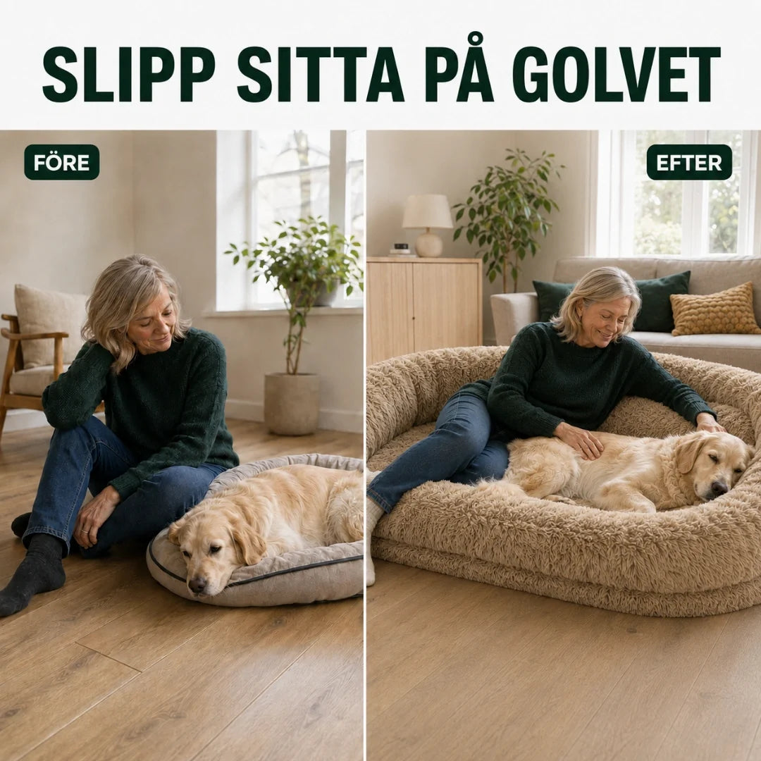 CozyCloud extra stor hundbädd för människa