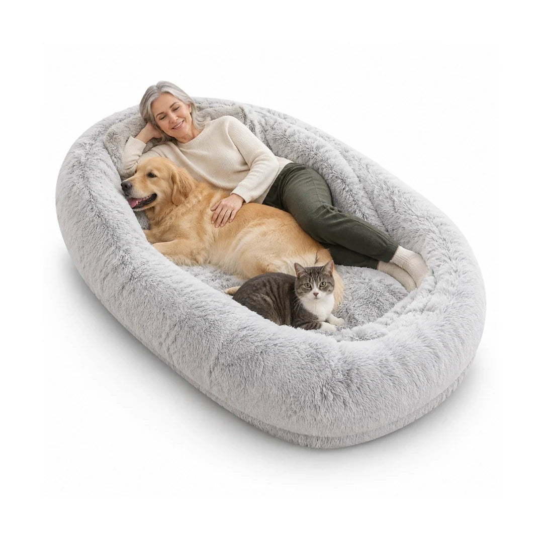 CozyCloud extra stor hundbädd för människa