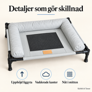 Ventilerande hundbädd på ben