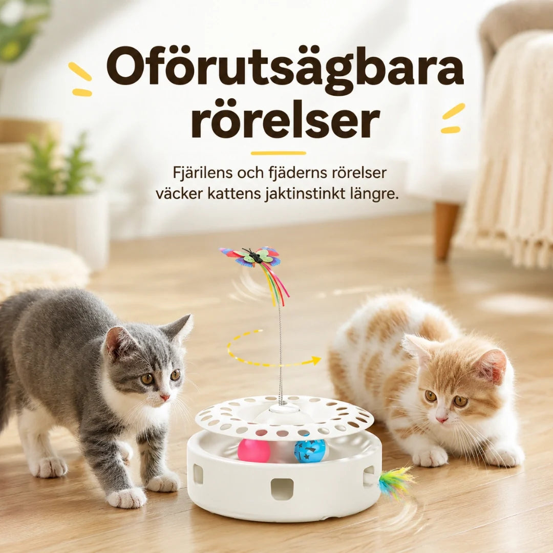 Interaktiv kattleksak 3-i-1 med fjäril – produktbild 2