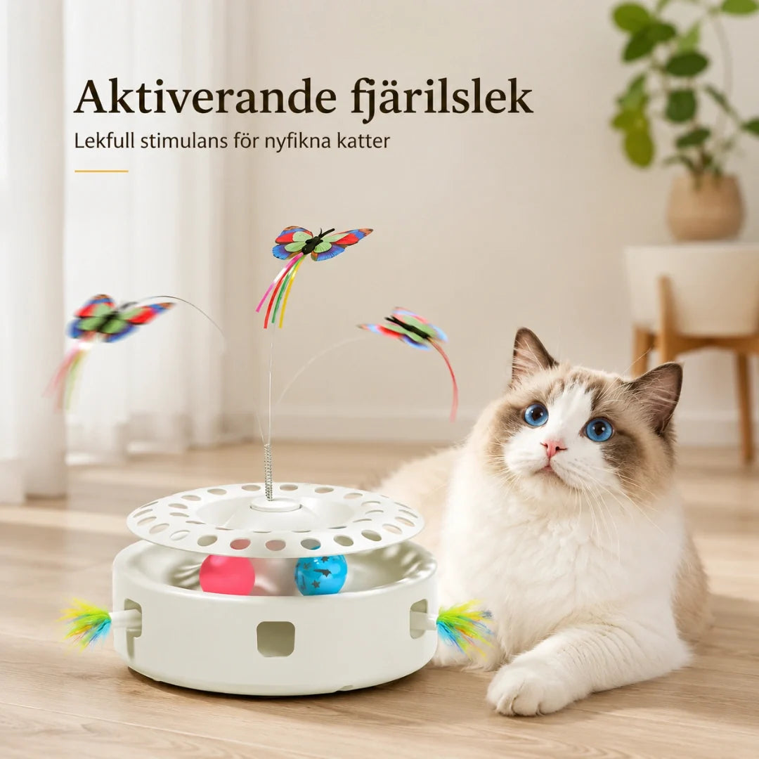 Interaktiv kattleksak 3-i-1 med fjäril – produktbild 8