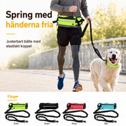 Handsfree hundkoppel med midjeväska
