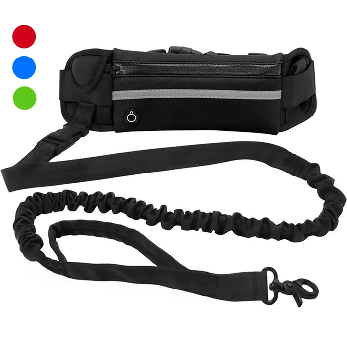 Handsfree hundkoppel med midjeväska