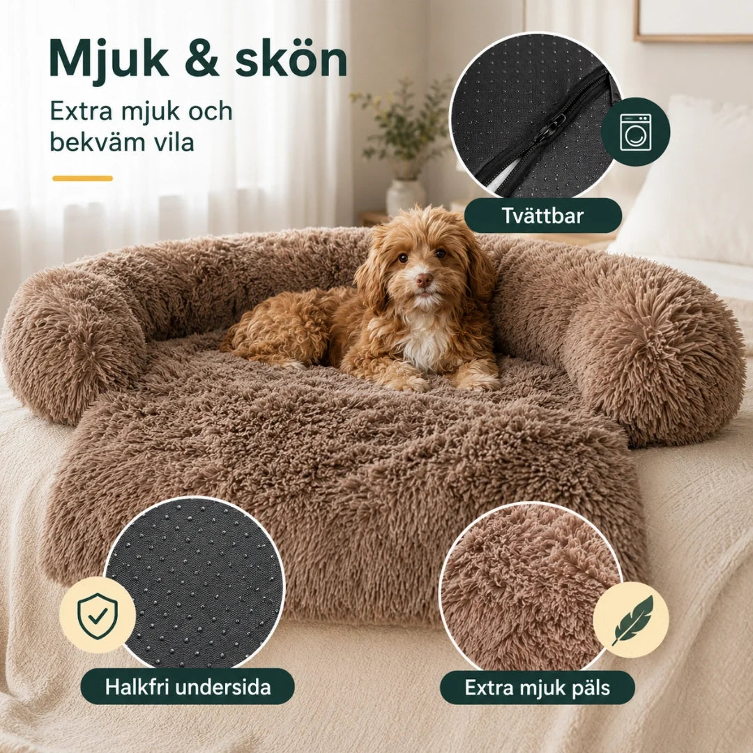 Fluffig soffbädd för hund & katt