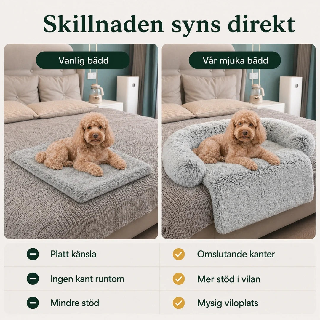 Fluffig soffbädd för hund & katt