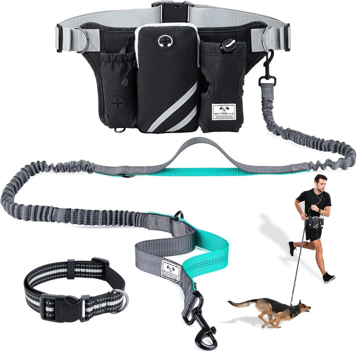 Handsfree Träningskoppel för Hund med Midjeväska