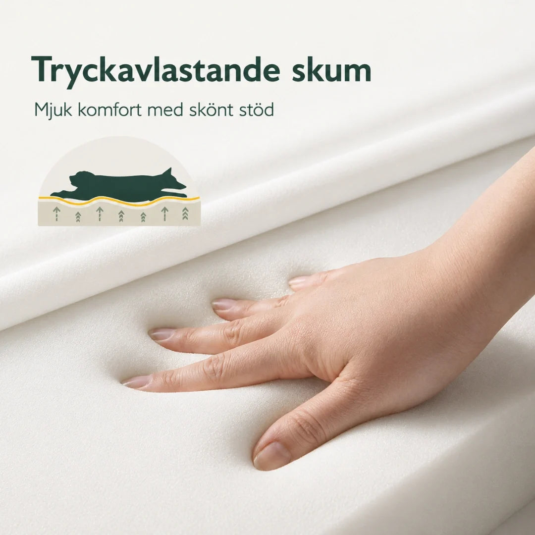 Ortopedisk Hundbädd med Stödjande Kant