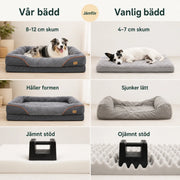 Ortopedisk Hundbädd med Stödjande Kant