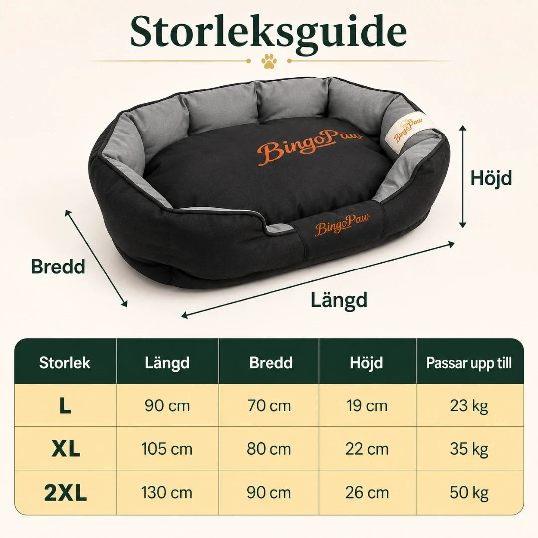 Mjuk & Lugnande Oval Hundbädd