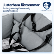 Hundbilstol med säkerhetsfäste