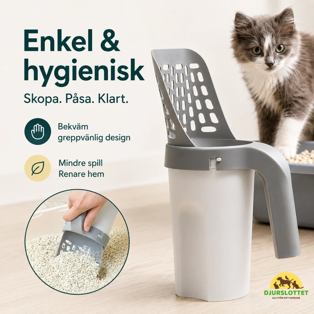 Kattsandsspade med påshållare