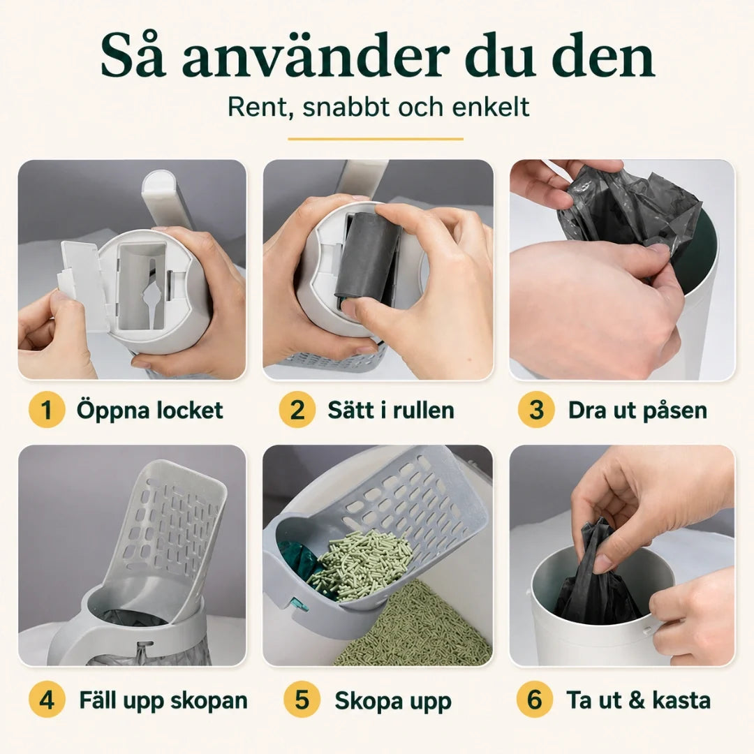 Kattsandsspade med påshållare