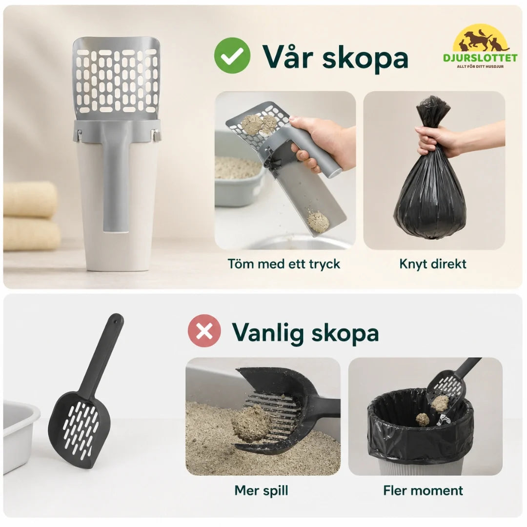 Kattsandsspade med påshållare