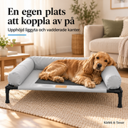 Ventilerande hundbädd på ben