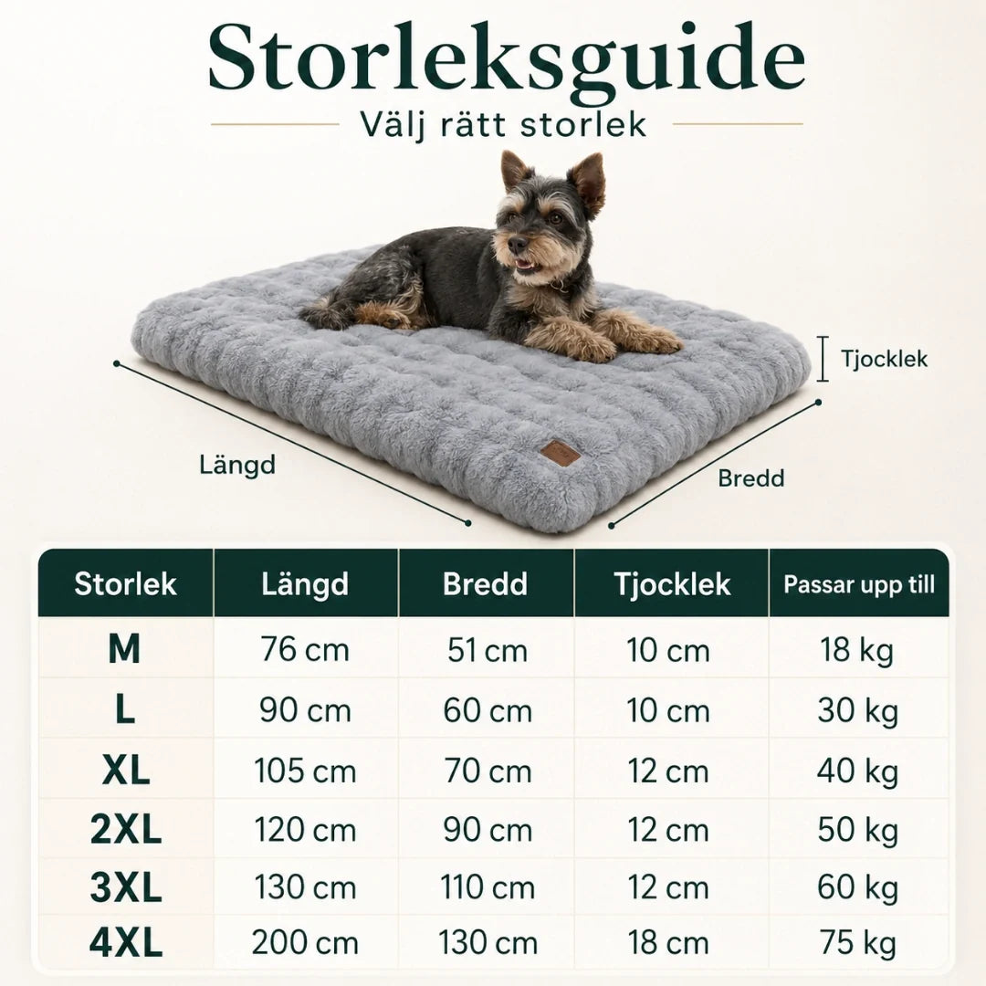 Mjuk hundmadrass för stora & små hundar