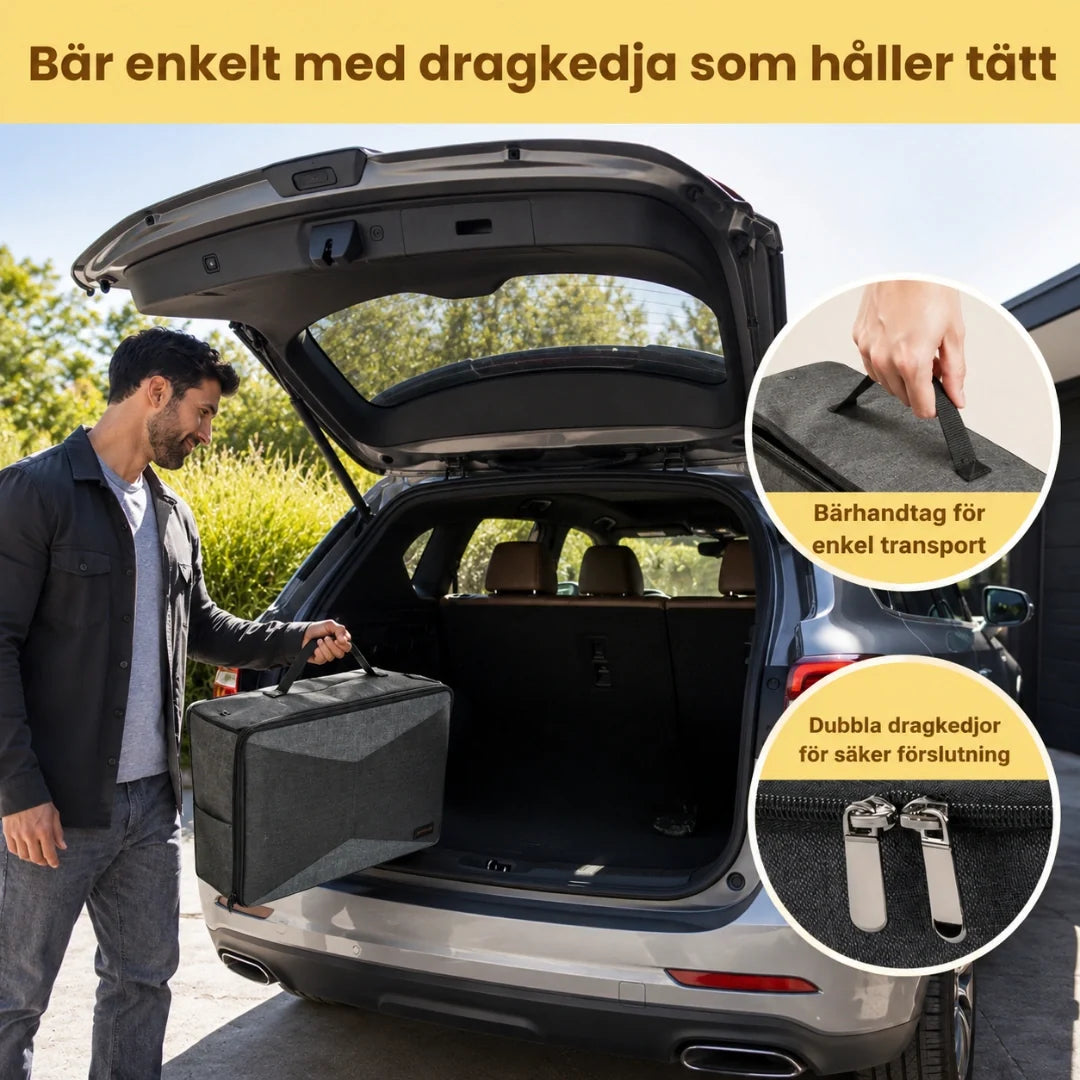 Hopfällbar resekattlåda