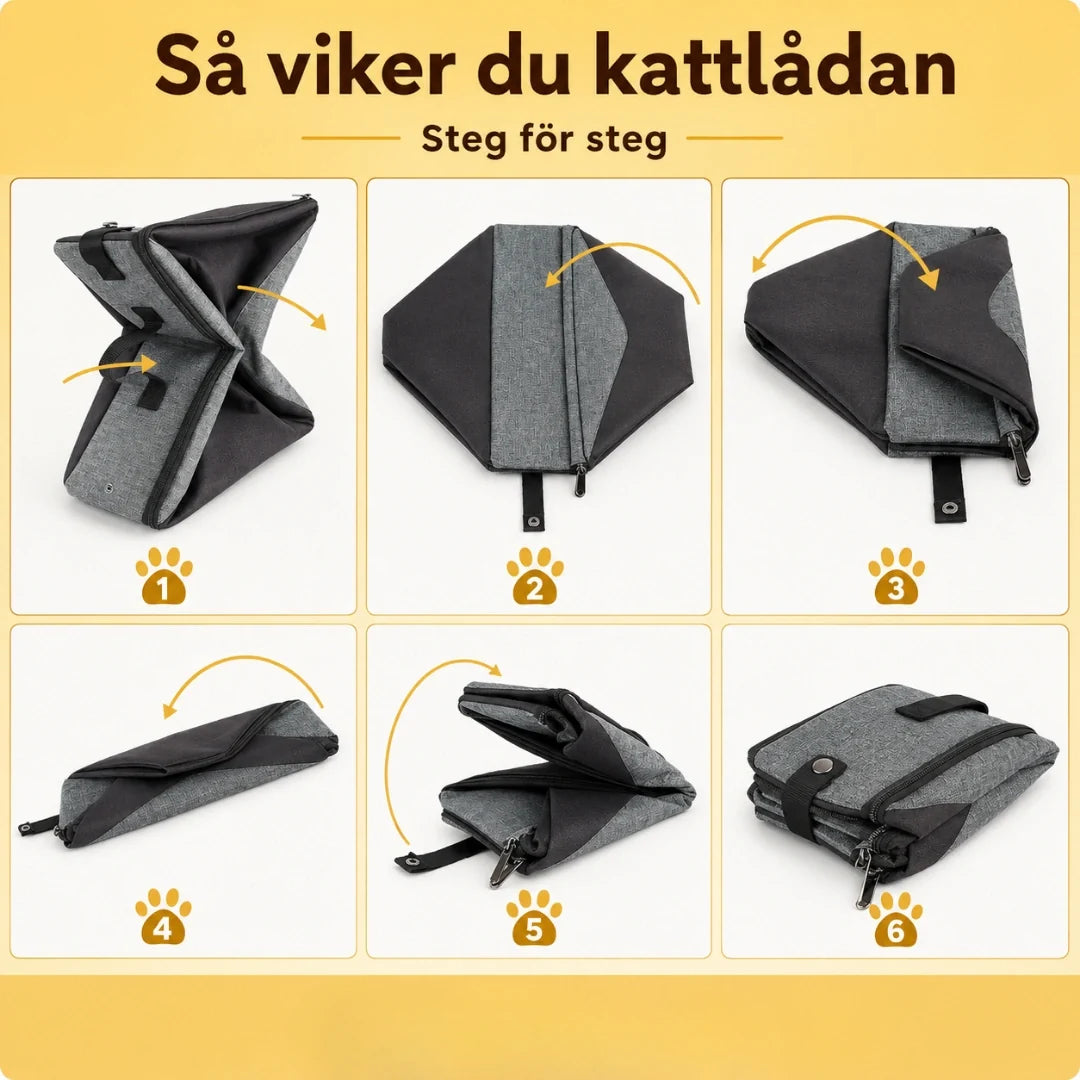 Hopfällbar resekattlåda