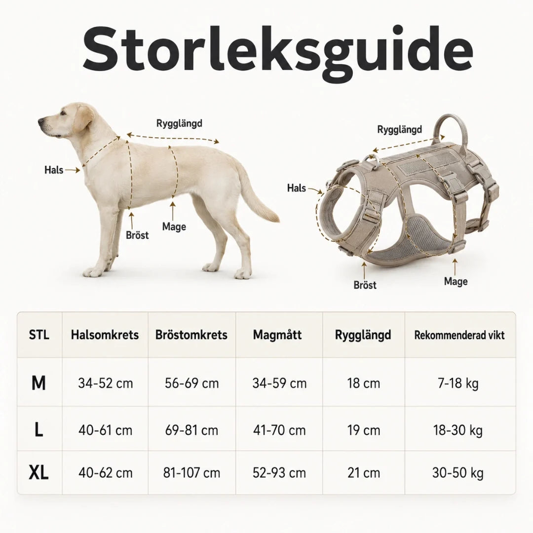 Prosafex dragsele för hund