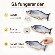 Sprattlande fiskleksak för katt – produktbild 5