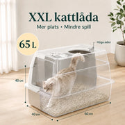 Rostfri kattlåda med lock