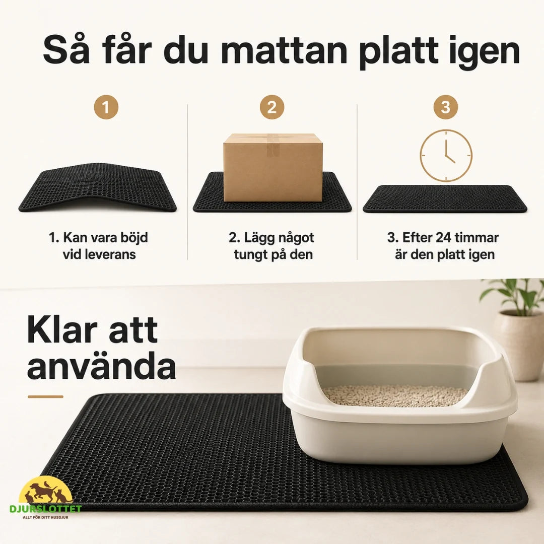 Sandfångande kattlådematta