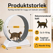 Katthjul med löpmatta och säkerhetslås – produktbild 3