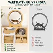 Katthjul i trä med löstagbar matta – produktbild 4