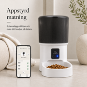 Smart Foderautomat för Hund & Katt – WiFi, Appstyrning & Schemalagda Måltider