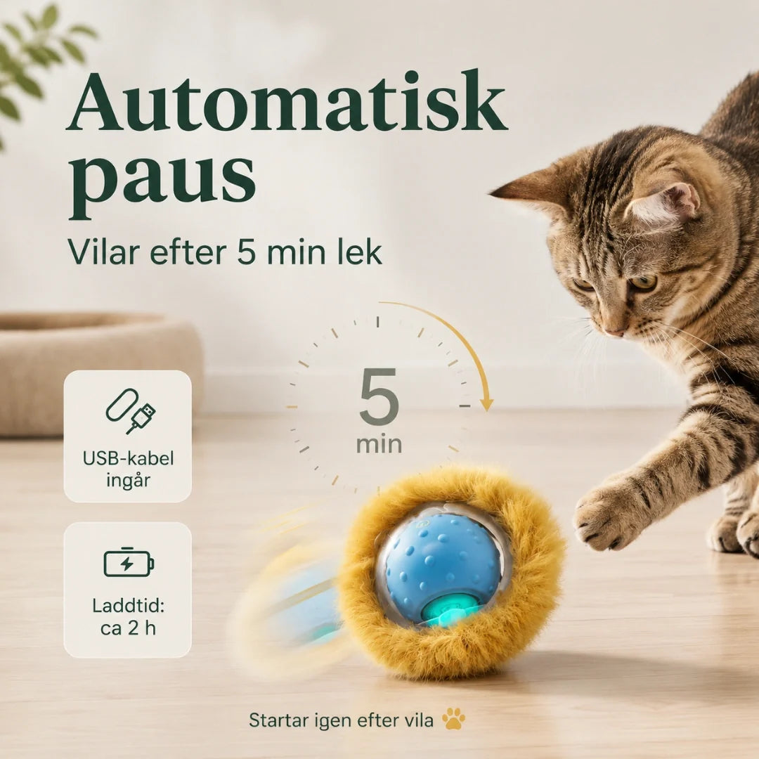 Jaktmatta med rörlig boll för katt – produktbild 7