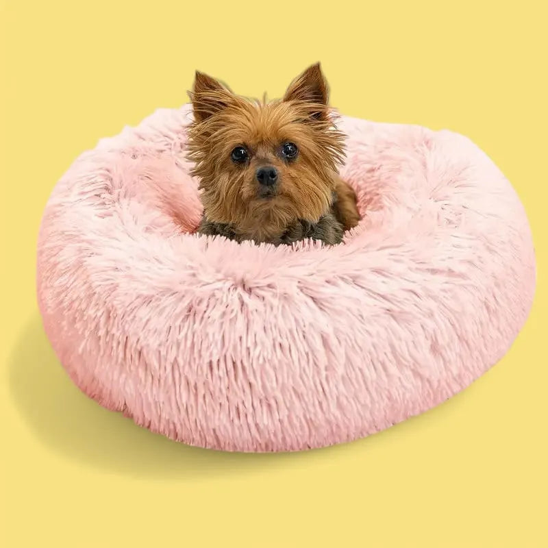 Mjuk donutbädd för hund och katt