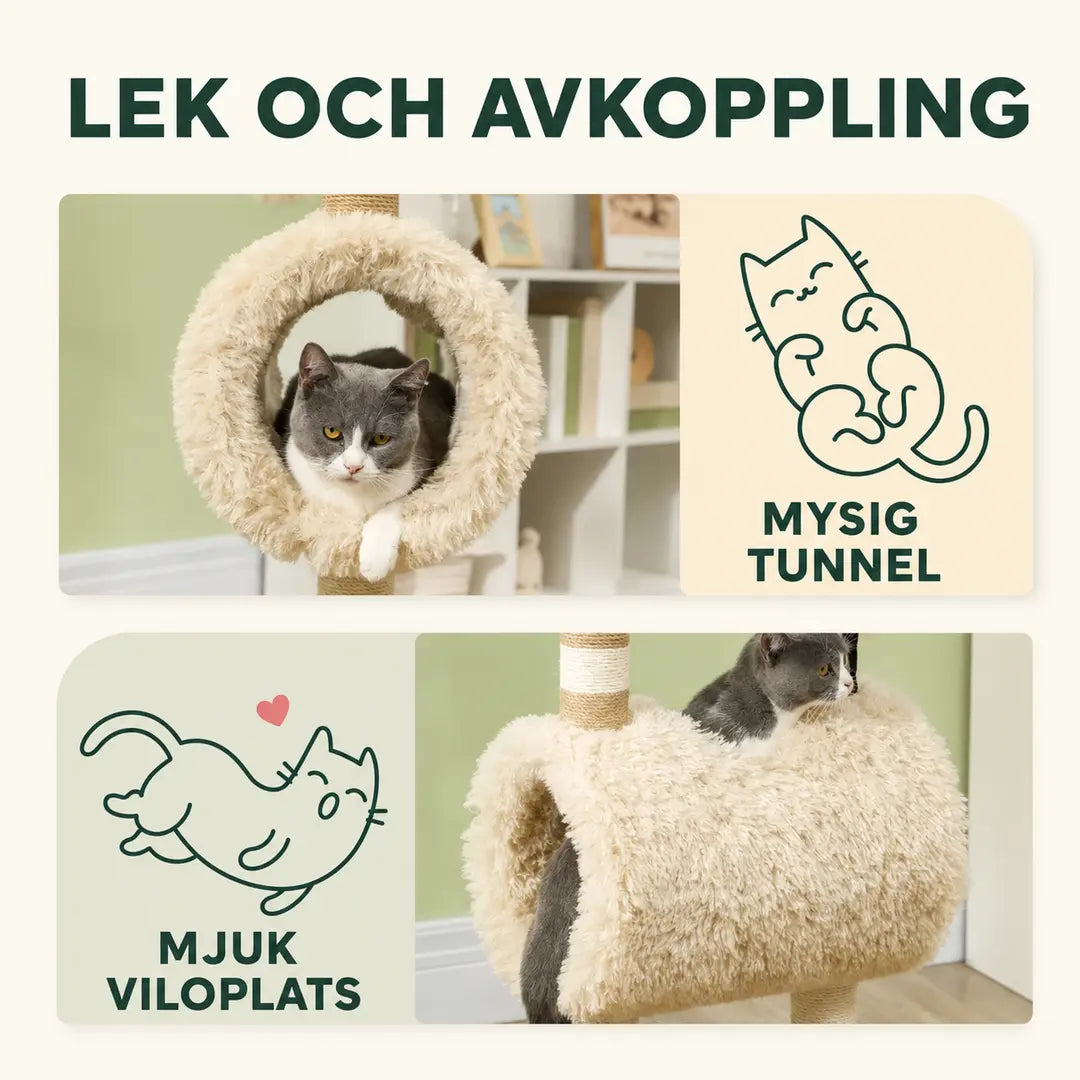 Klösträd i fårform med kattunnel – produktbild 10