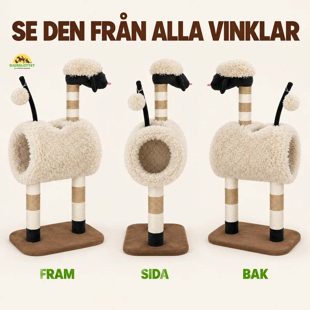 Klösträd i fårform med kattunnel – produktbild 7
